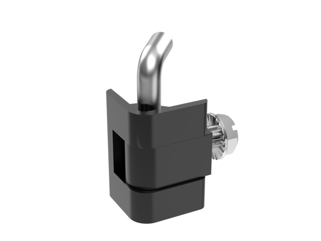 MG07.1.5.P.12 GEÇME PANO MENTEŞESİ(Zamak - Siyah Boyalı - Max:1,20mm. Sac İçin)